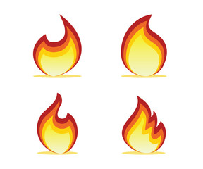 flame set design illustration