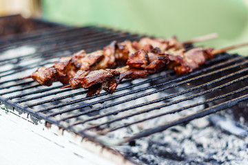 fried skewers on the street