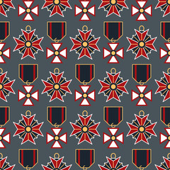seamless pattern with medals