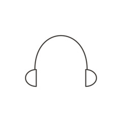 Vector Line Icon of Headphone