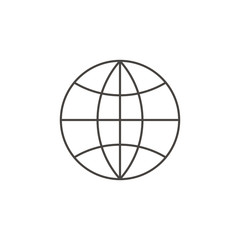 Vector Line Icon of Globe