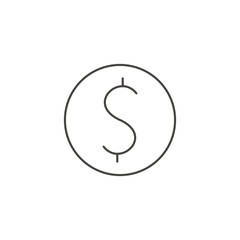 Vector Line Icon of Dollar