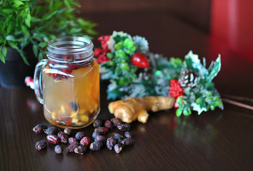 Fruit tea. Tea with forest berries.