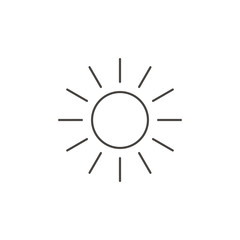 Vector Line Icon of Sun or Brightness 