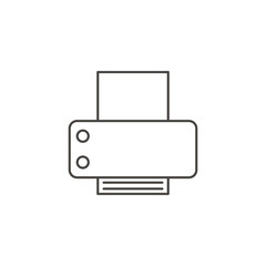 Vector Line Icon of Printer