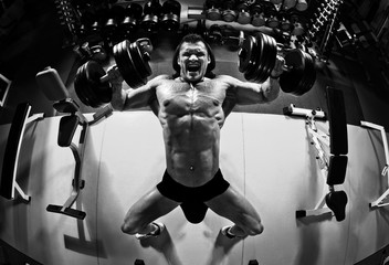 bodybuilder in gym