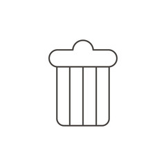 Vector Line Icon of Delete, Trashcan or Dust Bin
