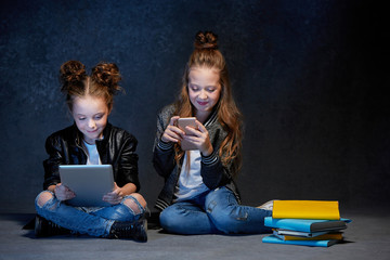 Naklejka premium Group of Children Studio Concept