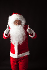 Santa Claus portrait on dark background