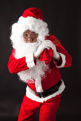 Santa Claus portrait on dark background