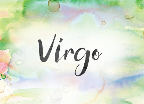 Virgo Concept Watercolor and Ink Painting