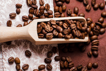 coffee beans.Roasted coffee beans goals.Packaging for coffee