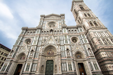 Fototapeta premium The Basilica di Santa Maria del Fiore and Giotto’s Campanile in Florence, Italy