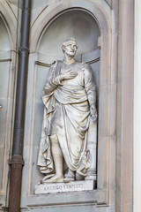 Fototapeta na wymiar Statue of Amerigo Vespucci, Florence, Italy