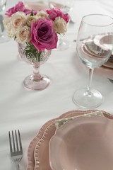 Plate and cutlery set elegantly on a table