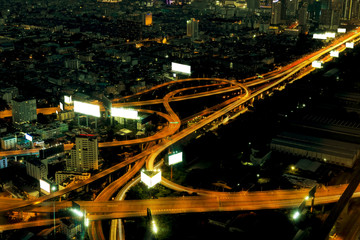 Fototapeta na wymiar Bangkok cityscape bird eye view,Thailand