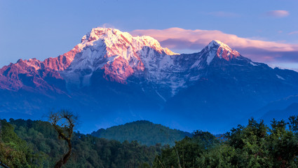 Morning of the Himalay gives blessings for life. This is a picture taken from Australian camp Kaski...