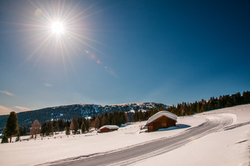 Naklejka premium Piste da sci di fondo