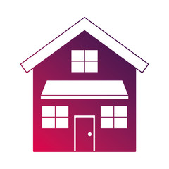 house exterior front view modern facade with doors and windows vector illustration