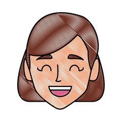 Young woman face icon vector illustration graphic design