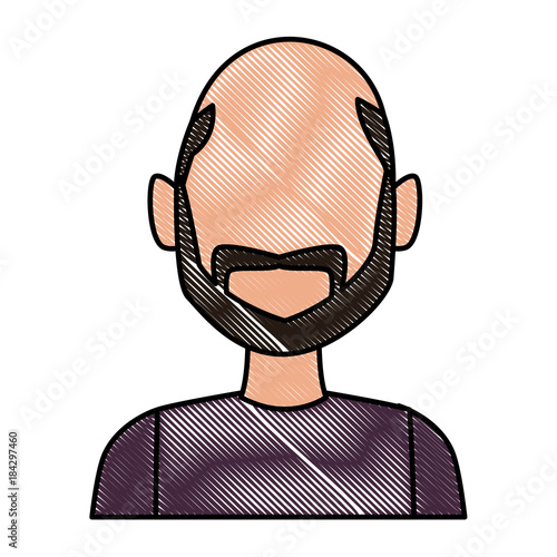 "Man face cartoon icon vector illustration graphic design" Stock image