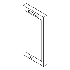 mobile phone device technology communication isometric vector illustration