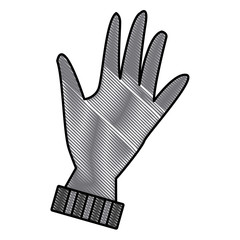 Winter glove isolated icon vector illustration graphic design