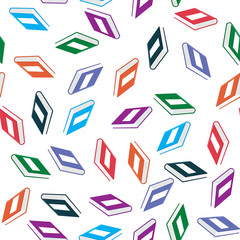 lot of colorful books. School background. seamless vector pattern.