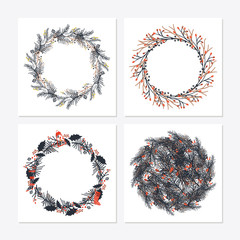 Cute hipster wreaths