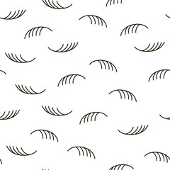 Abstract geometric lashes and feathers fashion design print pattern