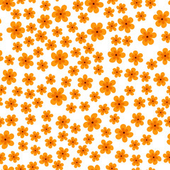 abstract seamless pattern of flowers on a white background. For prints, cards, invitations, birthday, holidays, party, celebration, wedding, Valentine's day.