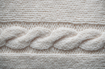 texture de pull beige en laine
