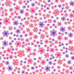 abstract seamless pattern of flowers on a white background. For prints, cards, invitations, birthday, holidays, party, celebration, wedding, Valentine's day.