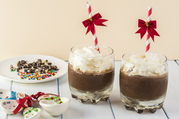 Homemade frozen hot chocolate.