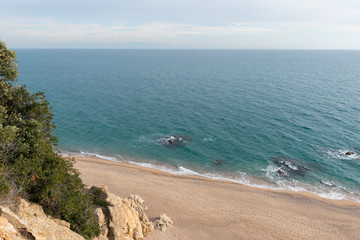 The coast in Calella, Costa Brava, Girona, Spain