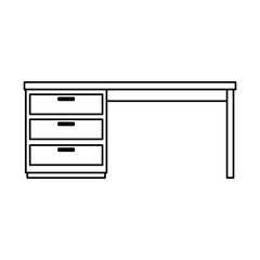 office desk isolated icon