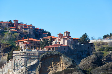 Fototapeta na wymiar Monastery of Great Meteoron is the largest monastery at Meteora in Greece