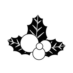 christmas leafs decorative icon