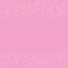 floral frame on a pink background prints, greeting cards, invitations for holiday, birthday, wedding, Valentine's day, party