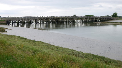 Fototapeta premium Wooden footbridge at Shoreham in Sussex