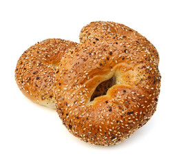 Everything Bagels Isolated on White background 
