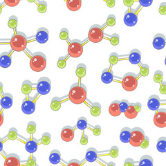 Molecule icons set pattern