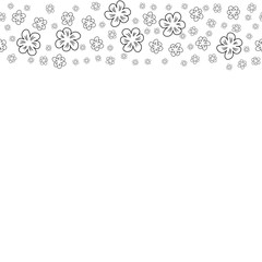 abstract floral frame on a white background. For prints, greeting cards, invitations, wedding, birthday, party, Valentine's day.