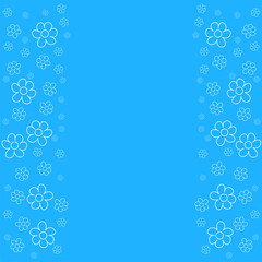 abstract floral Seamless pattern on blue background. For prints, greeting cards, invitations, wedding, birthday, party, Valentine's day.