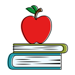 text book with apple