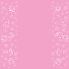 abstract floral Seamless pattern on pink background. For prints, greeting cards, invitations, wedding, birthday, party, Valentine's day.