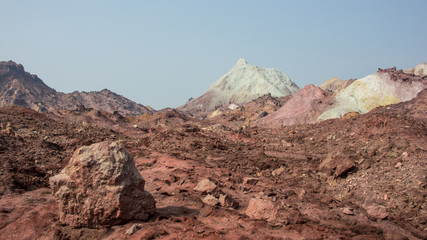 Top of the colored desert mountain
