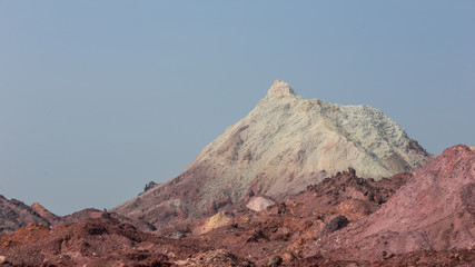 Top of the colored desert mountain