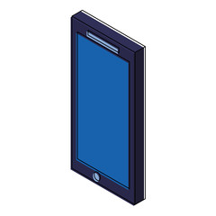 mobile phone device technology communication isometric vector illustration