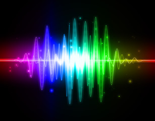 Abstract audio spectrum waveform